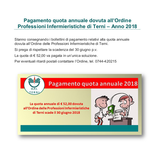 Quota annuale 2018